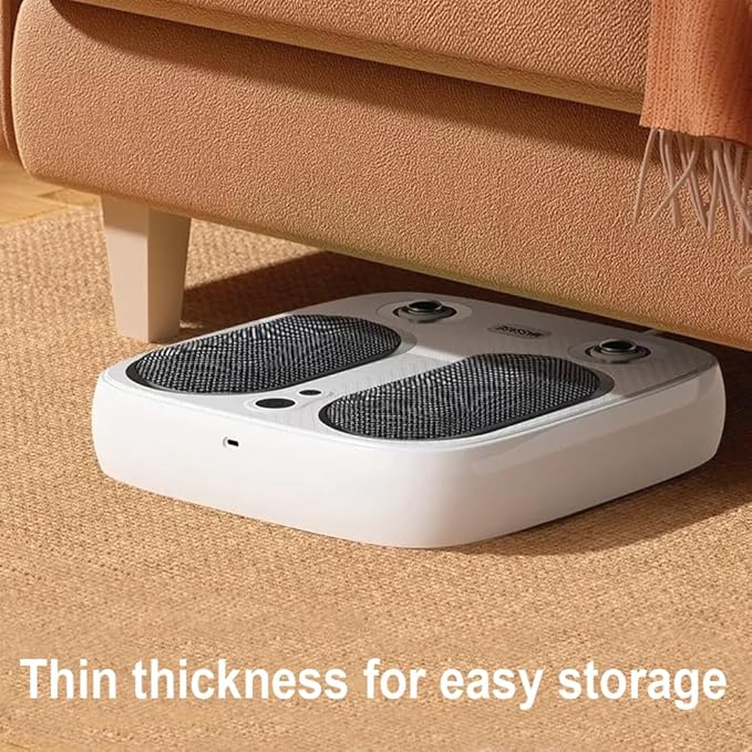 DR. WELL Wireless Foot Massager with Shiatsu &amp Vibration — Portable Foot Massage Pad for Tired Feet Foot Comfort &amp Relaxation 3 Modes &amp 3 Intensities Rechargeable Auto Shut-Off