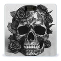 Black Skull Rose Scale for Body Weight Highly Accurate Digital Bathroom Scale Sturdy Tempered Glass Weighing Scales with LCD Display Fashion Body Fat Smart Scales 400lb