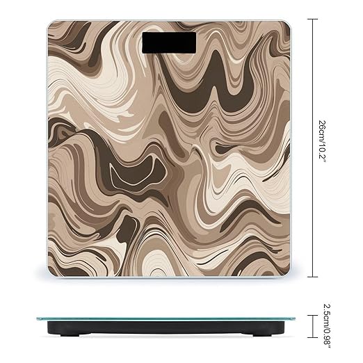Taupe and White Smart Scale for Body Weight Accurate Bathroom Scale with LED Display Digital Weight Scales Weighing Machine High Precision Scales for Bath Home