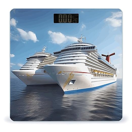 Cruise Ship Scale for Body Weight Accurate Digital Bathroom Scale Toughened Glass High Precision Scales Smart Weight Scales with Large LCD Backlight Display Weighing Machine
