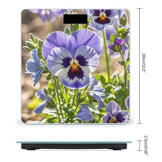 Pansy Perfection Scale for Body Weight Accurate Digital Bathroom Scale Toughened Glass High Precision Scales Smart Weight Scales with Large LCD Backlight Display Weighing Machine