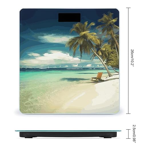 Tropical Holidays Bathroom Scale Ultra-Bright Liquid Crystal Screen Weight Scale Accurate Bathroom Body Scales for Body Weight Bathroom Pet Home Bedroom Gift-Giving