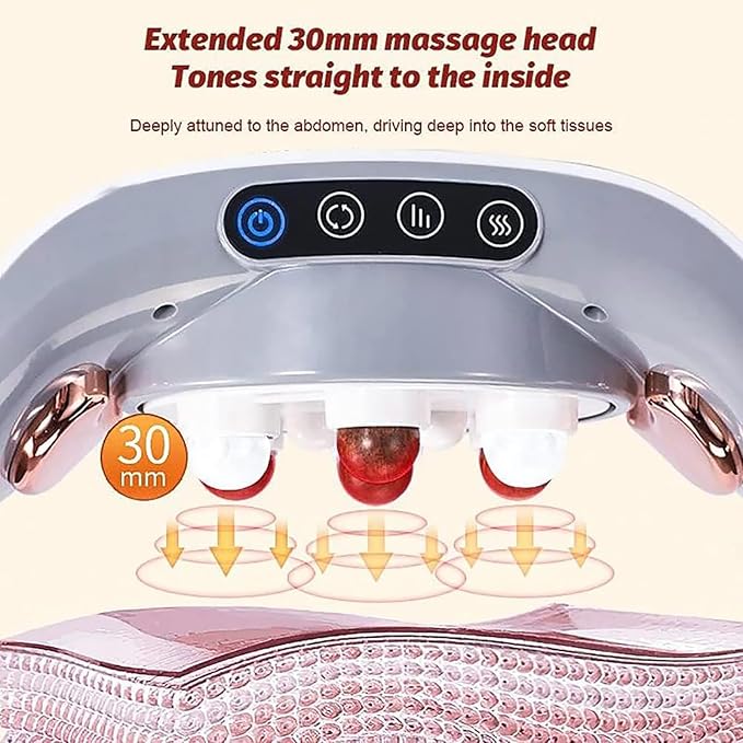 KEhtu BianStone Stomach Massager Electric Abdominal Kneader with 5 Modes and 3 Levels of Intensity 2000 MAh Long Battery Life Relief of Abdominal Back Neck and Leg Pains