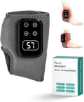 Foot Massager Triple Method Massager - Electric Foot and Ankle Massager Heated Wrap with 5 Vibration Modes and 5 Heat Levels - Cordless Portable Design 1-Pack