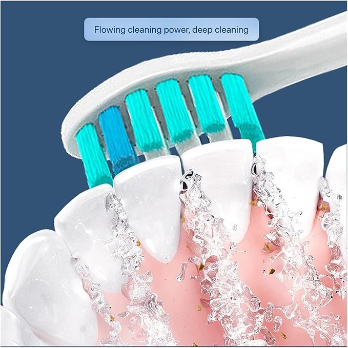 Electric Toothbrush Head Compatible for 051B 4/16pcs(16PCS Black)