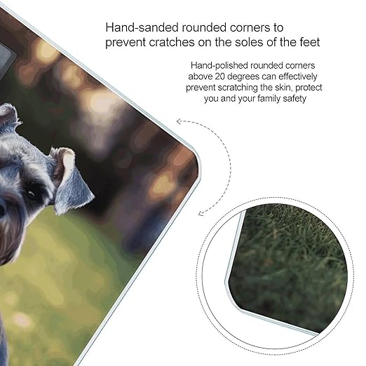 Adult Schnauzer Dogs Weight Scale Large Bathroom Scales Digital Weight with Bright LED Display Non Slip Automatic Weighing Scale Fashion Weighing Machine for Body