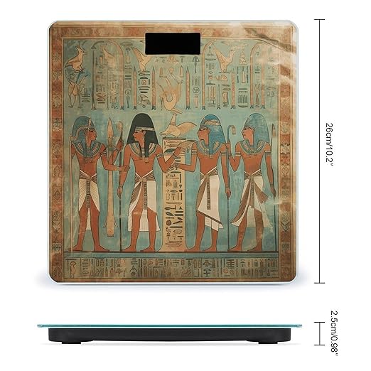 Women in Ancient Egypt Weight Scale Large Bathroom Scales Digital Weight with Bright LED Display Non Slip Automatic Weighing Scale Fashion Weighing Machine for Body