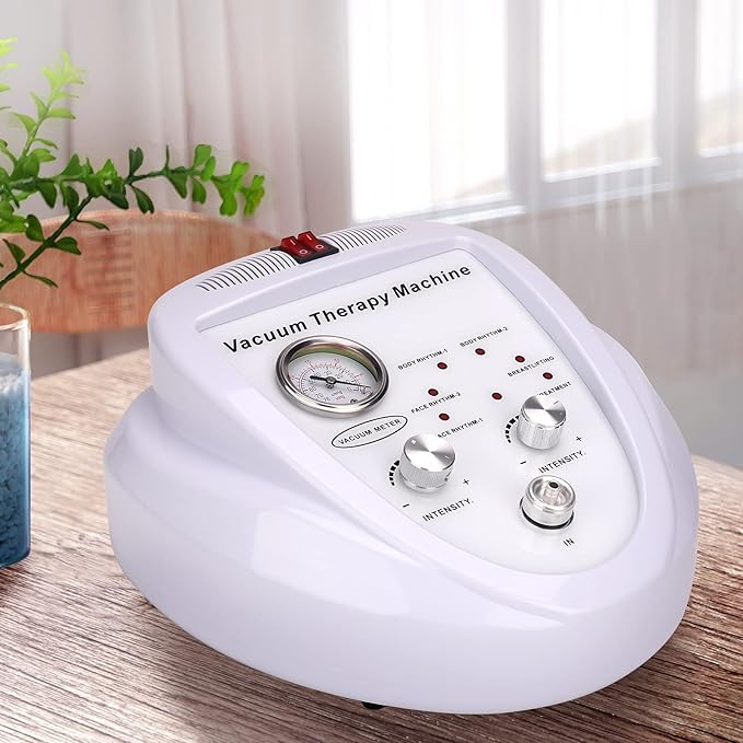 Yofuly Vacuum Therapy Machine Multifunctional Vacuum Therapy Cupping Machine Vacuum Cupping Machine with 30 Vacuum Cups and 3 Gua Sha Handles | 0-70 cmHg