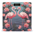 Flock of Tropical Flamingos Bathroom Scale Large LCD Backlight Display Digital Scale Rounded Corners Body Scales Automatic Power On/Off Bathroom Scales for Home Bedrooms
