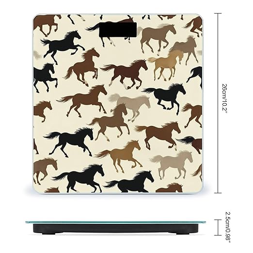 Men's Smart Scale for Body Weight Digital Bathroom Weighing Scale Automatic Switch Energy Saving Scale Wild Horse Racing