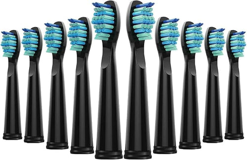 10Pcs Electric Toothbrush Replacement Heads Compatible for FW 910/507/958/515/949/575/551(10pcs Black)