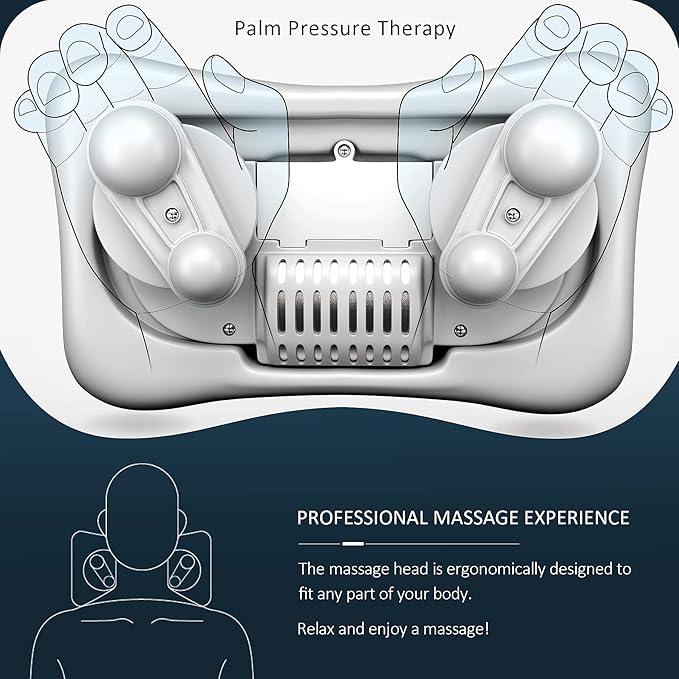 VIKTOR JURGEN Shiatsu Back Massager with Heat - Kneading Massage Pillow for Neck Shoulder Pain Relief - Christmas Gift for Women Men Dad Mom - Great for Mother's Day Father's Day Valentine's Day