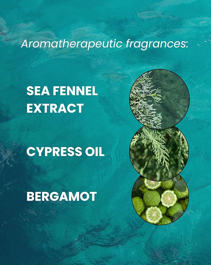 ManCave Sea Salt Shower Gel for Men Coastal Aroma with Sea Fennel Cypress and Bergamot Sulphate and Paraben Free Natural Vegan Cruelty Free 200 ml
