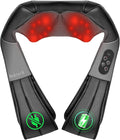 Nekteck Shiatsu Neck Massager with Heat for Pain Relief Deep Tissue 2026 Upgraded 3D Back Shoulder Kneading Massage Pillow Body Muscle Relaxation Tools Gifts for Him Her Black (Cordless)