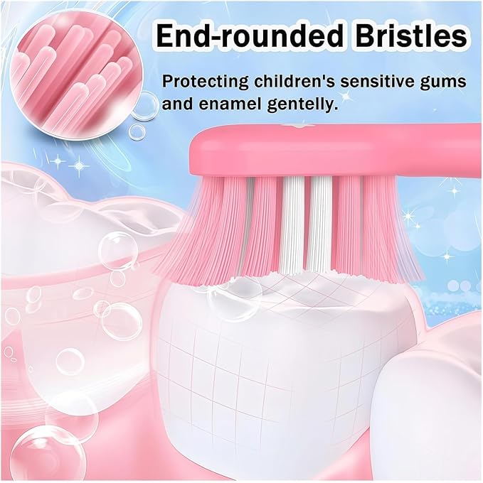 Kids Replacement Toothbrush Heads Compatible with Phillips HX6032/94HX6320HX6340HX6321HX6330HX6331 Compact Toothbrush Heads Replacement Brush Heads for 3-7 Years Old Kids