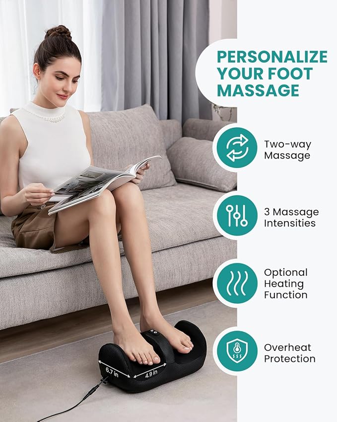 Nekteck Foot Massager with Heat Neck Massager for Pain Relief Deep Tissue