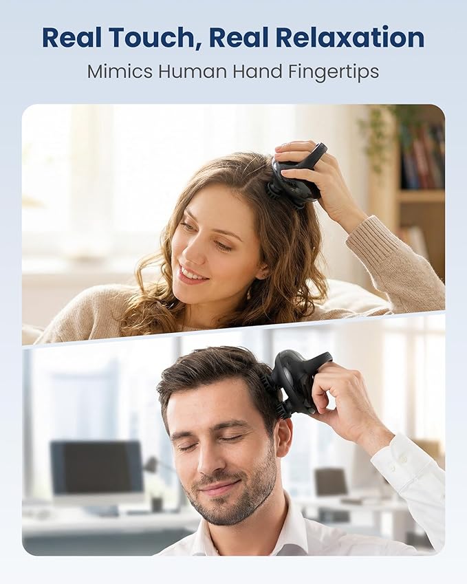 COMFIER Cordless Head Massager Scalp Massager Hair Growth with 3 kneading ModesWaterproof Hair Massage with 8 Claws for Deep CleansingBody Cat Head ScratcherGift for WomenMen
