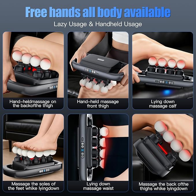 Upgraded 16 Head Massage Gun Set Deep Tissue Percussion Massager 16-Drive Back Muscle Massager with 3 Modes &amp 30 Intensities for Thighs Arms Waist Back