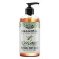 Beessential Natural Body Wash Peppermint | Sulfate-Free Bath and Shower Gel with Essential Oils for Men &amp Women 8 oz