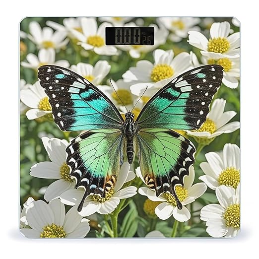 Music Butterfly Scale for Body Weight Highly Accurate Digital Bathroom Body Scale Digital Bathroom Scales for People Anti-Slip Large LCD Display Smart Scales