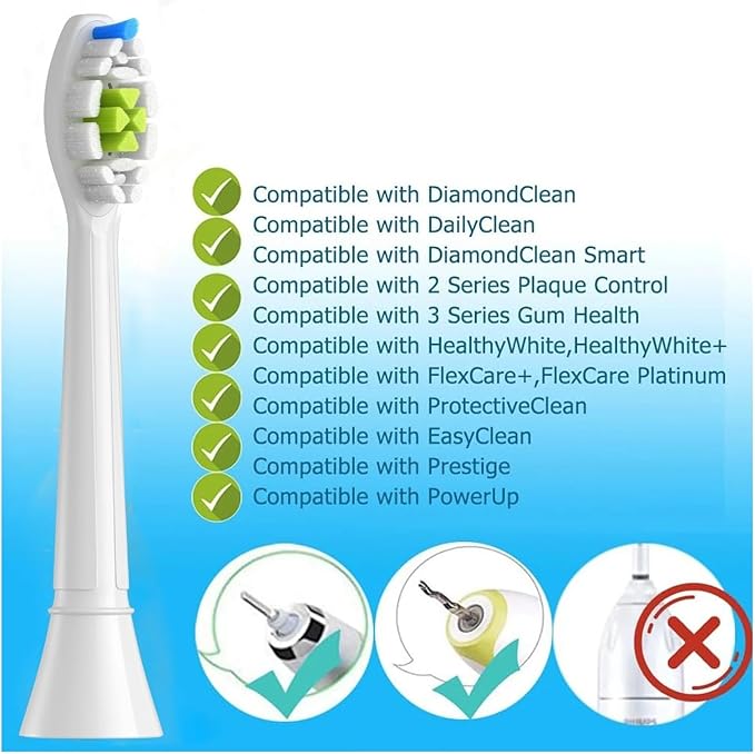 16pcs Replacement Toothbrush HeadsCompatible for 4100 6500 6100 7500 5300 1100 Brush Head(16pcs Black)