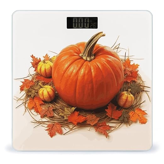 Fall Pumpkin Bathroom ScaleHighly Accurate Digital Weighing Machine for People Bright LED Display Weight Scale for The Aldult Home Use