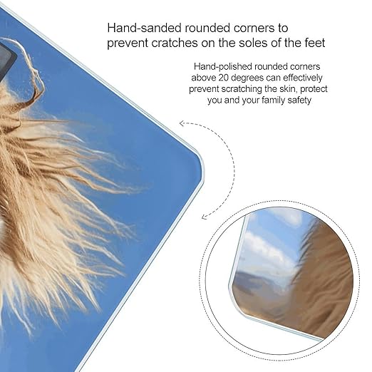 Funny Alpaca Llama Weight ScaleClear LED Display Bathroom Digital Weighing ScaleTempered Glass Digital Bathroom Scale for Body Weight Capacity Up to 400 Lbs