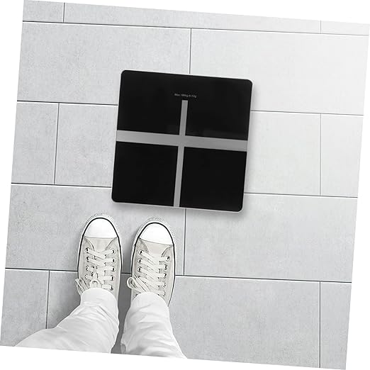 1pc USB Rechargeable Scale Accurate Health Management Weighing Scale Black Electronic Bathroom for Daily Use
