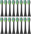 Replacement Brush Heads Compatible with 7AM2M AM101/AM105 Sonic Electric Toothbrush Vacuum Soft Bristle Nozzles(16PCS Black)