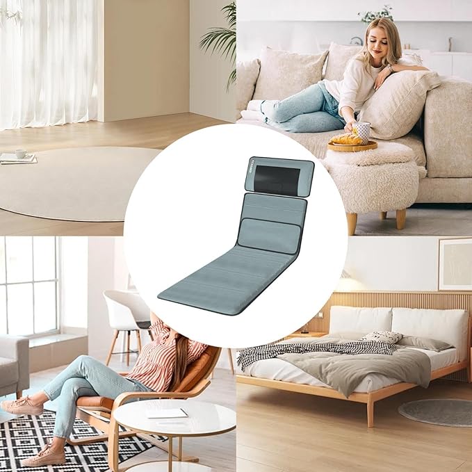 Full Body Massager PadElectric Whole Body Heating Vibrating Mat - Portable Electric Back Massager for Men Women Dad Mum Elder