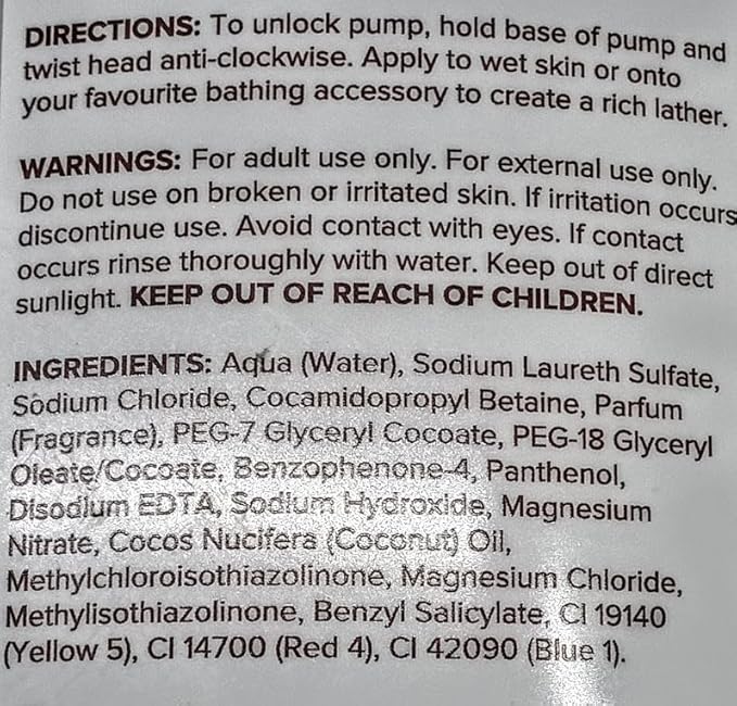 Creightons COCONUT OIL BODY WASH 33.8 Fl oz deep cleansing infused with coconut oil (1l)