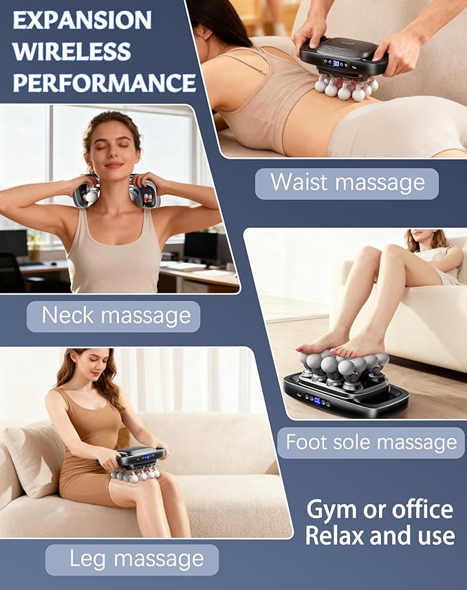 16 Ball Massager 16 Head Massage Gun Deep Tissue in 5 Minutes 3 Modes &amp 30 Intensities Ultra-Quiet Masajeador de Espalda y Cuello for Shoulder Back Waist