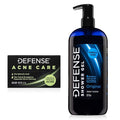 Defense Acne Care Bar Soap 4.2oz 2% Salicylic Acid &amp Body Wash 32 oz - Natural Shower Gel