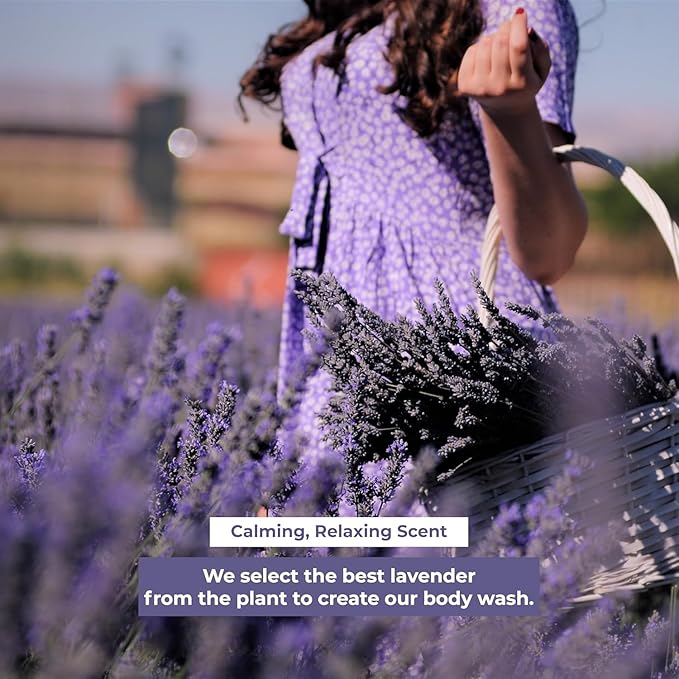 Lavender &amp 2% Salicylic Acid Body Wash | Prevents Body Acne Bumpy skin | Exfoliates &amp Deep cleanses skin | Calming &amp Relaxing | Paraben &amp SLS free | Shower Gel for Men and Women | 300