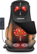 Snailax Shiatsu Neck and Back Massager with Heat Chair Massager with Compression Full Body Massage Chair Pad Seat Massager Gifts