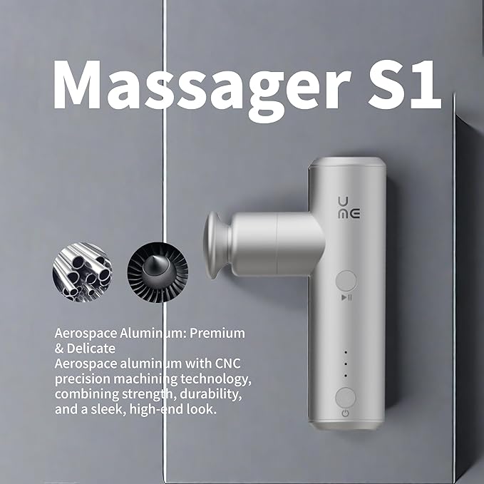 S1 Mini Massage Gun Percussion Massage Gun Deep Tissue for Body Muscle Relaxation Handheld Massage Gun for Women Portable Massage Gun for Gym Office Travel with 4Hour Battery