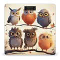 Owls Birds Bathroom Scale Rounded Smart Scale for Body Weight Automatic Power On/Off Weight Scales Accurate Bathroom Digital Scales for Pet Home Bedroom Kitchen