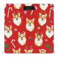 Energy Saving Scale Bathroom Weighing Scale Smart Scale for Body Weight Digital Corgi Dogs Christmas Red