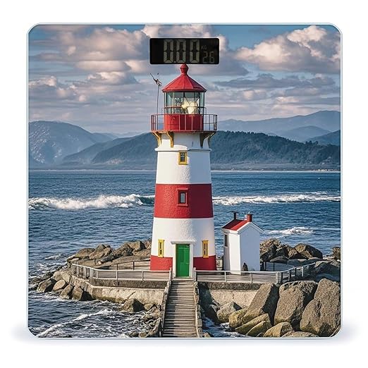 Santa Claus Lighthouse Scale for Body Weight Smart Scales Digital Bathroom Scale High Precision Weighing Scales with Large Display Weighing Machine for People