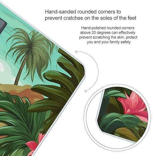 Tropical Flamingo Bathroom Scale Rounded Smart Scale for Body Weight Automatic Power On/Off Weight Scales Accurate Bathroom Digital Scales for Pet Home Bedroom Kitchen