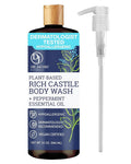 Dr. Jacobs Naturals Castile Peppermint All-Natural Body Wash for Moisturizing Dry and Sensitive Skin with Plant-Based Ingredients with Pump - 32 Ounce