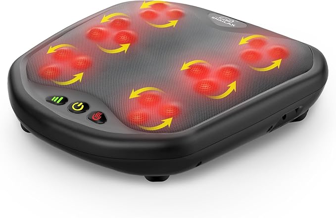 Snailax Shiatsu Foot Massager with Heat Washable Cover Kneading Foot &amp Back Massager Heated Feet Warmer Electric Feet Massager Machine for Plantar Fasciitis