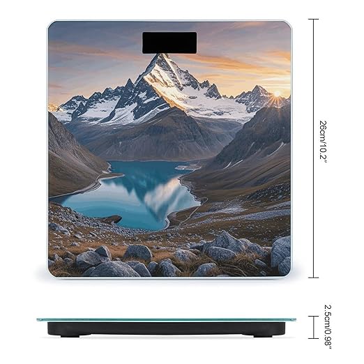 Sunrise Mountain Digital Bathroom Scale for Body Weight Weighing Scale with Backlit LCD Display High Precision Measurements &amp Measures Weight Up to 180kg