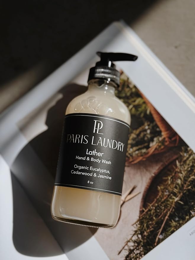 PARIS LAUNDRY Lather Hand &amp Body Wash – Eucalyptus Cedarwood &amp Jasmine – Luxurious Moisturizing Botanical Body Wash