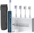 Electric Toothbrush for AdultsWave Oscillation &amp Vibration Sonic Tooth BrushBASS-Brushing Technique Travel Rechargeable Toothbrushes with 4 Soft Bristle Replace HeadsGifts for Men Women