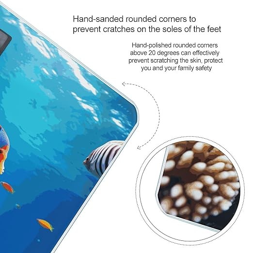 Ocean Tropical Fish Coral Bathroom Scale for Body Weight 400 Lb Weight Scale with High Precision Sensors Tempered Glass Highly Accurate Digital Weighing Machine for People