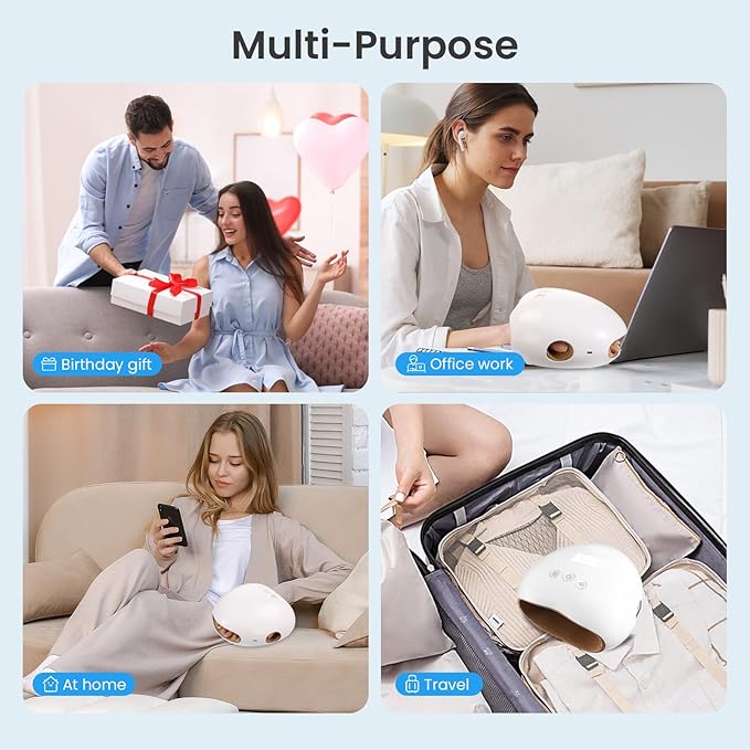 NOWWISH Hand Massager with Heat and Compression for Arthritis and Carpal Tunnel Relief Electric Cordless Hand Massager with 3 Heat Settings &amp 3 Compression Levels Mothers Day Gifts for Mom Wife