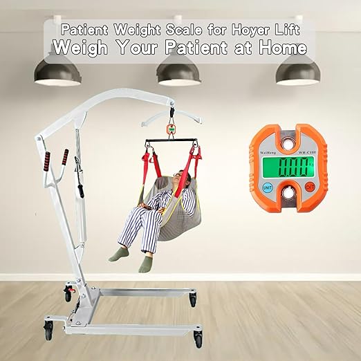 Hoyer Lift Scale for Hoyer Lifts for Home use Simple and Fast Hoyer Lift Scale Maximum Weight 330lb (Color : Orange)