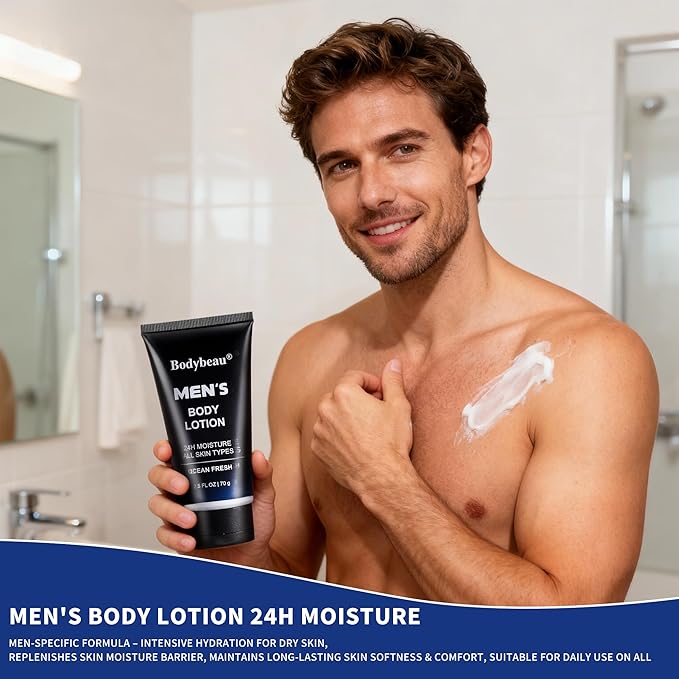 Men's Bath and Body Spa Gift Set - 7-Piece Kit with 3-in-1 Shower Gel 2-in-1 Handmade Soap and Travel Bag - Father's Day/Birthday Christmas Gifts for Dad Husband Boyfriend and Friends
