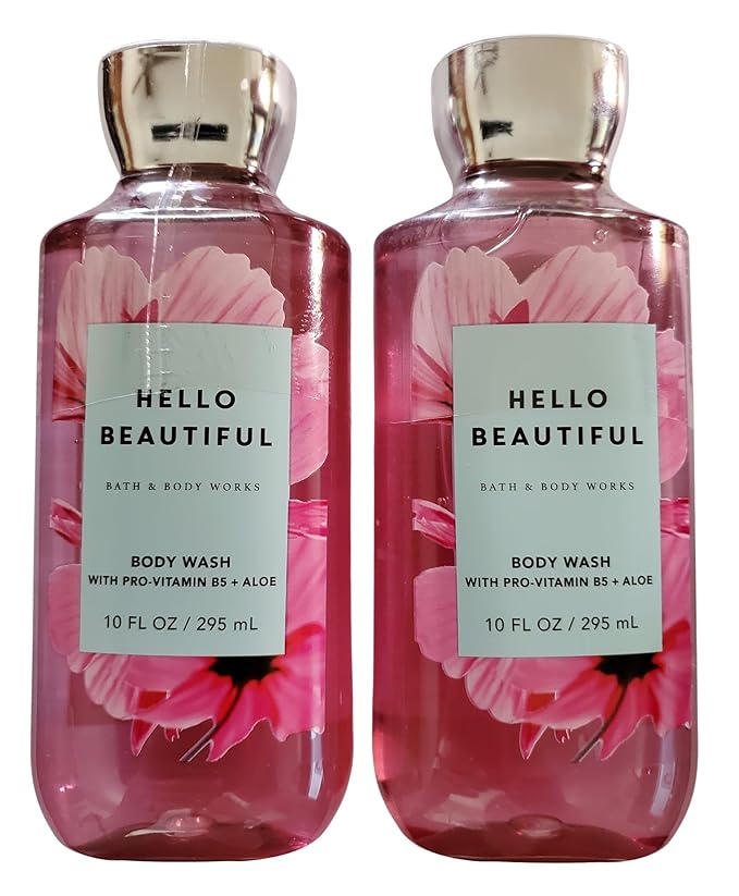 Bath &amp Body Works Shower Gel Gift Set of 2 10oz Each (Hello Beautiful)